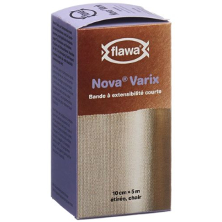 Kratkoraztegljivi povoj FLAWA NOVA VARIX 10cmx5m kožne barve