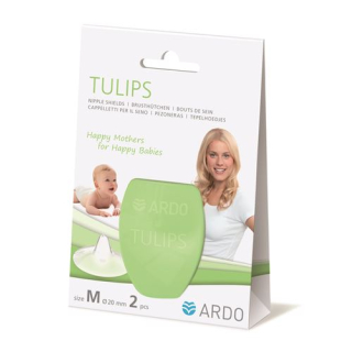 Ardo TULIPS nipple shield M silicone with storage box 2 pcs