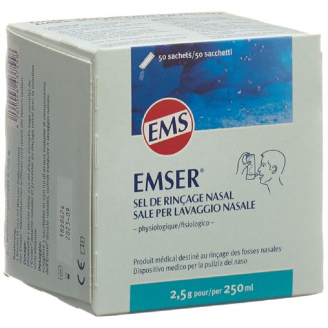 Емсер сол за изплакване на носа 50 х 2,5 гр
