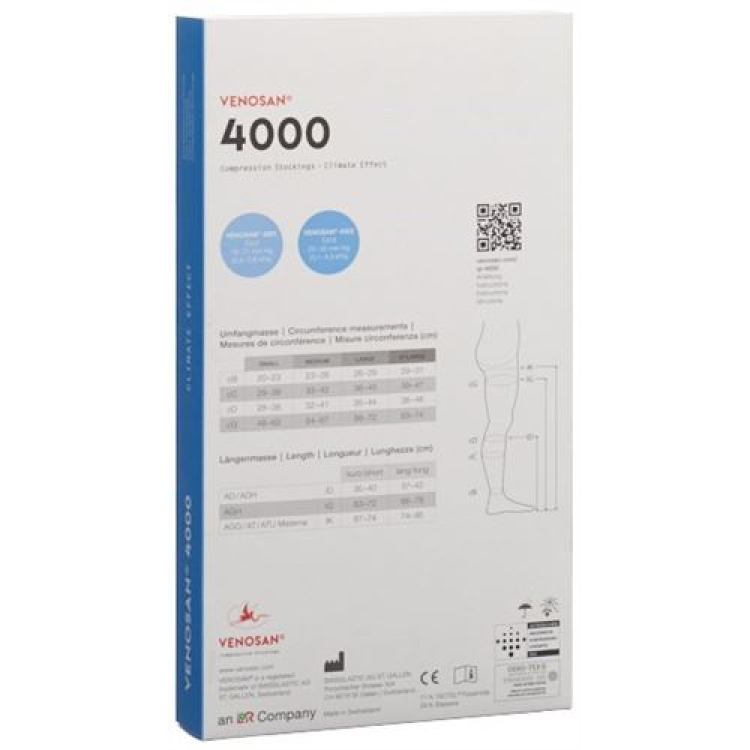 VENOSAN 4002 A-D KKL2 XL חול פתוח קצר 1 זוג