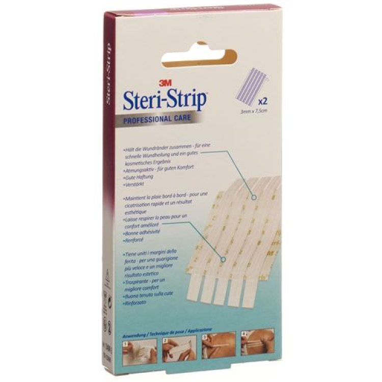 3M Steri Strip 3x75mm לבן משופר 2 x 5 יחידות