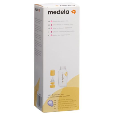 Мляко Medela 250ml бутилка с биберон M (4-6 месеца)