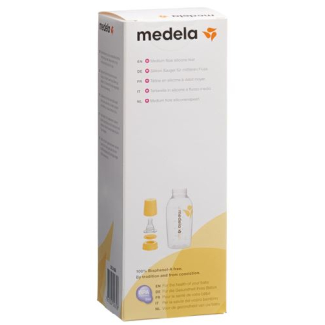 زجاجة حليب ميديلا 250 مل مع حلمة M (4-6 أشهر)