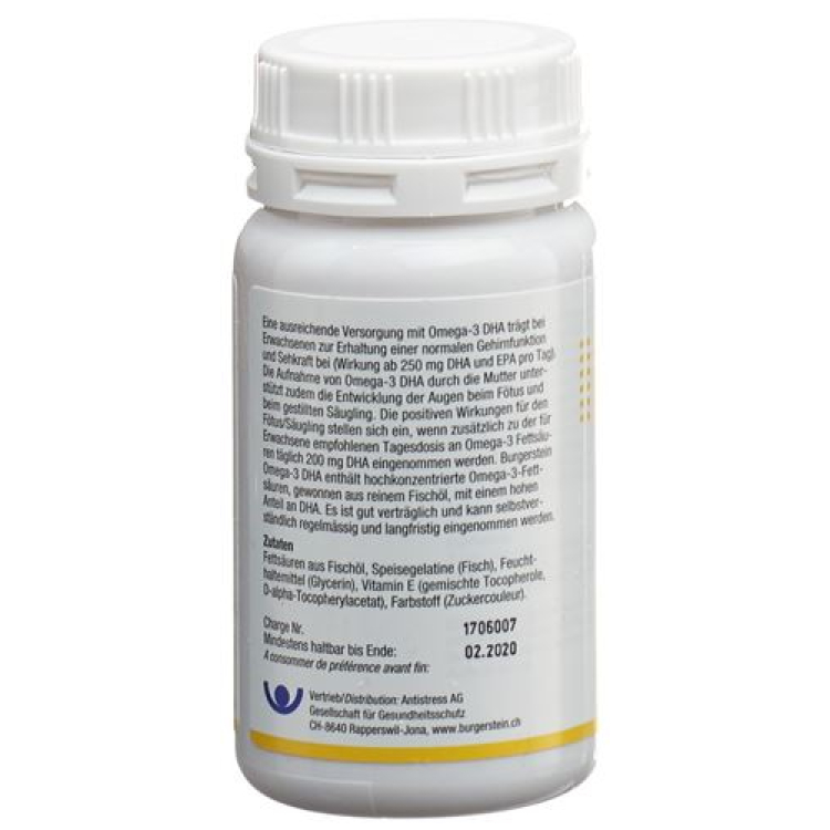 Burgerstein Omega-3 DHA 100 kapsul