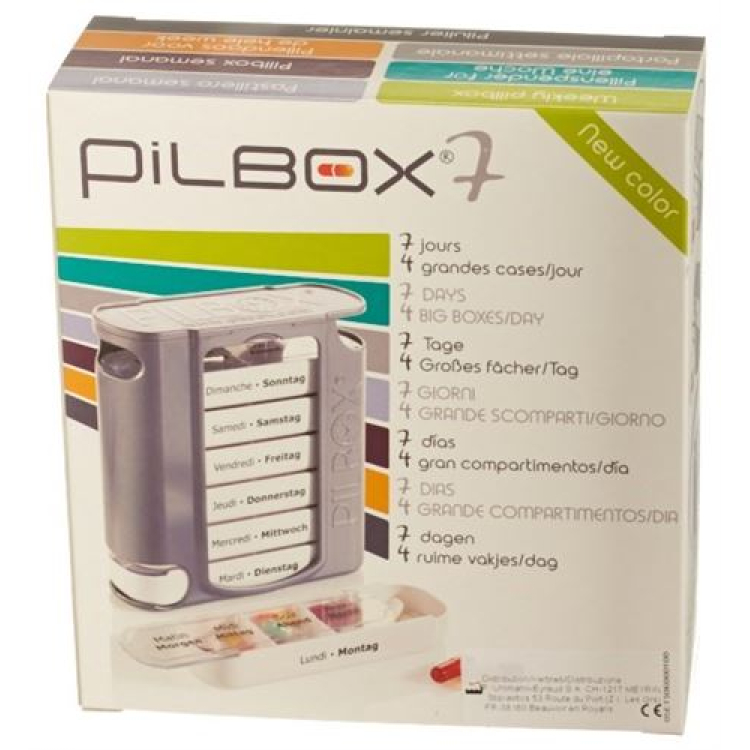 Pilbox 7 lægemiddeldispenser 7 dage italiensk