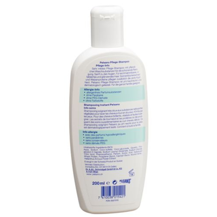 Pelsano Pflegeshampoo Fl 200 மி.லி