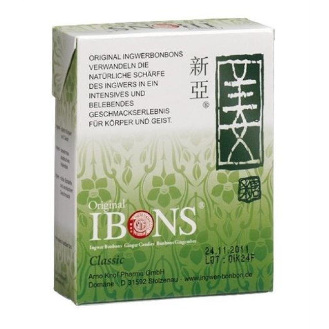 IBONS zázvorové cukrovinky Originálna krabička 60 g