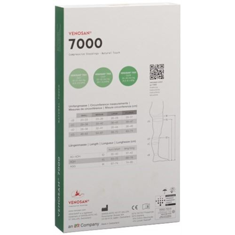 VENOSAN 7002 A-DH KKL2 XL லாங் கட் கருப்பு 1 ஜோடி