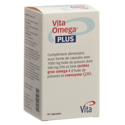 Vita Omega Plus Kaps 1g fiskeolje 30mg Q10 90 stk