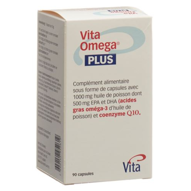 Vita Omega Plus Kaps 1g óleo de peixe 30mg Q10 90 unid.