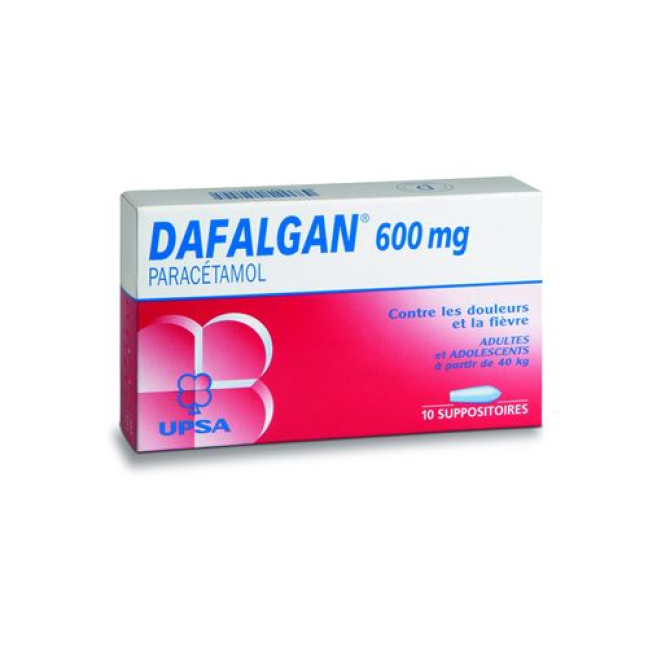Dafalgan Supp 600 mg de 10 pcs