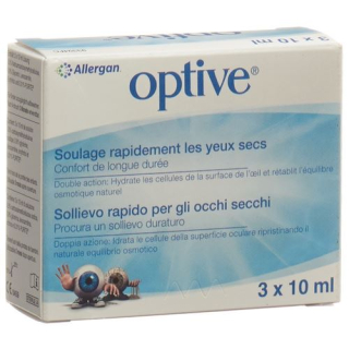 Optive eye care drops 3 bottles 10 ml