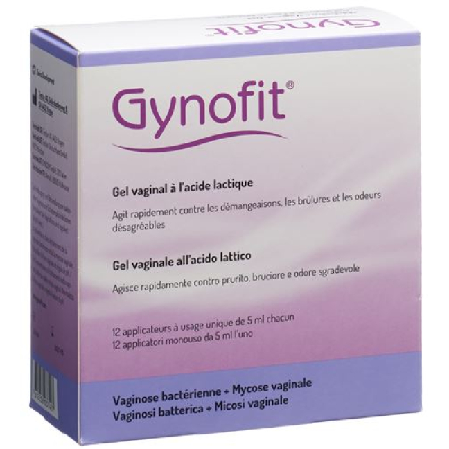 Gynofit लैक्टिक एसिड योनि जेल 12 x 5 मिली