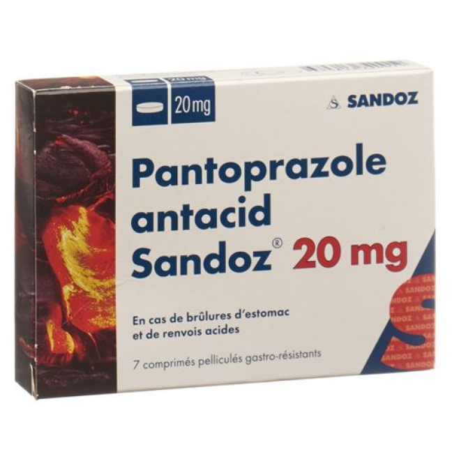 Pantoprazole ஆன்டாசிட் Sandoz Filmtabl 20 mg of 7 pcs