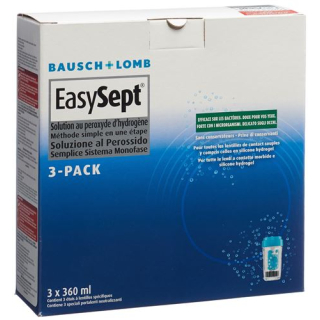 Bausch Lomb EasySept Peroxide 3 Pack 3 x 360ml