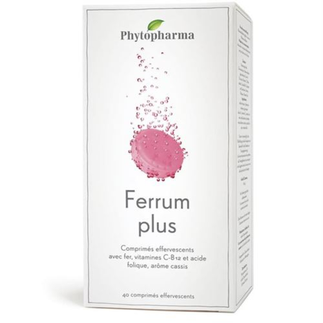 Phytopharma Ferrum Plus טבלית תוסס 40 יח'