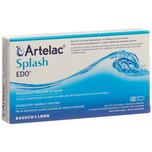 Artelac Splash EDO Gd Opht 10 Monodos 0.5 ml - Buy Online at Beeovita