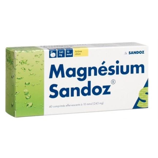 Magnésium Sandoz Comprimé Effervescent Citron 40 pcs