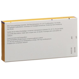 Levofloxacin Helvepharm Filmtabl 500 mg 7 pcs