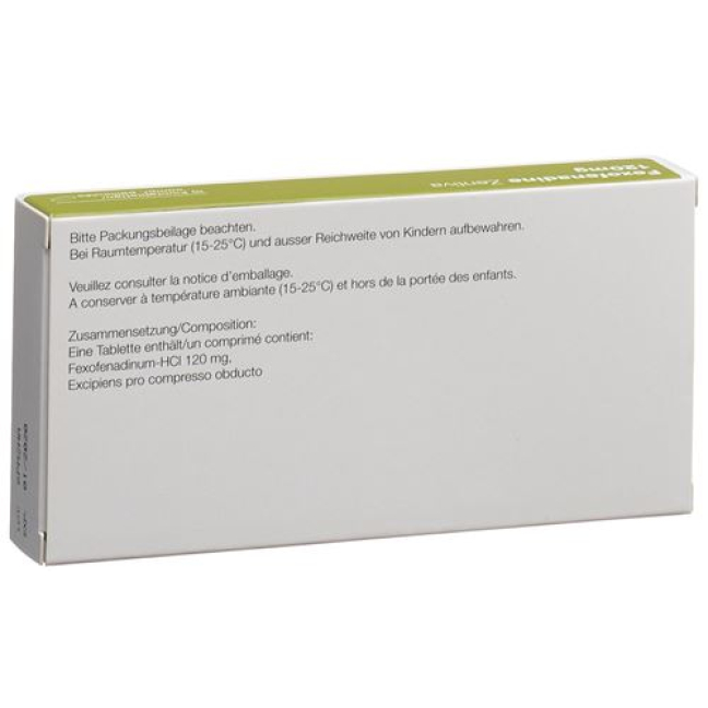 Fexofenadina Zentiva Filmtabl 120 mg 10 unid.
