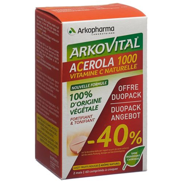 Arkovital Acerola Arkopharma հաբեր 1000 մգ Duo 2 x 30 հատ