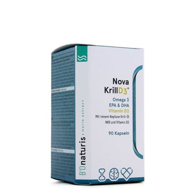 Nova Krill NKO Krill Oil D3 + Вітамін D 90 шт