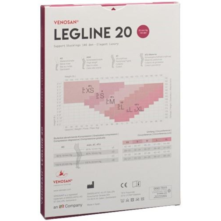 VENOSAN LEGLINE 20 A-D S nude 1 paio