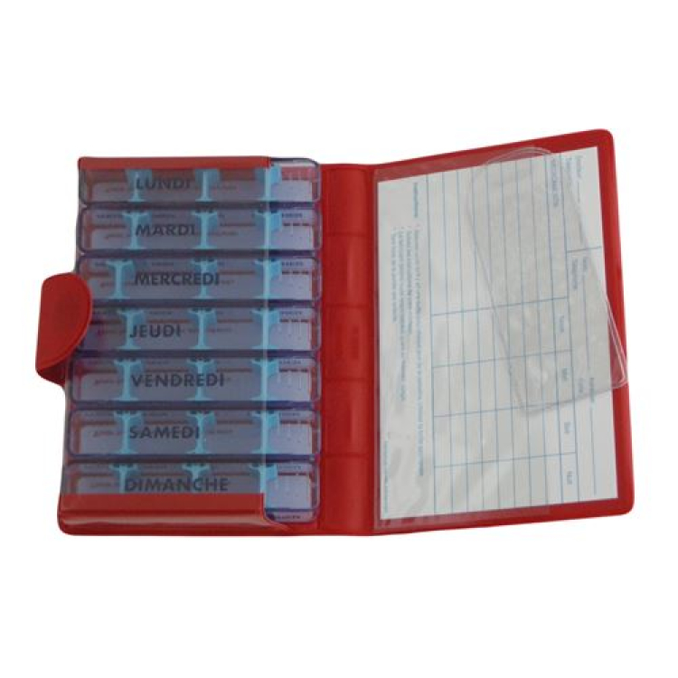 Caja de medicamentos MEDIDOS rojo alemán