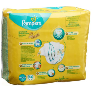 Couche Micro Pampers ayant UI 1-2.5kg 24 pcs