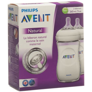Avent Philips натурална бутилка 2x260ml PP duo