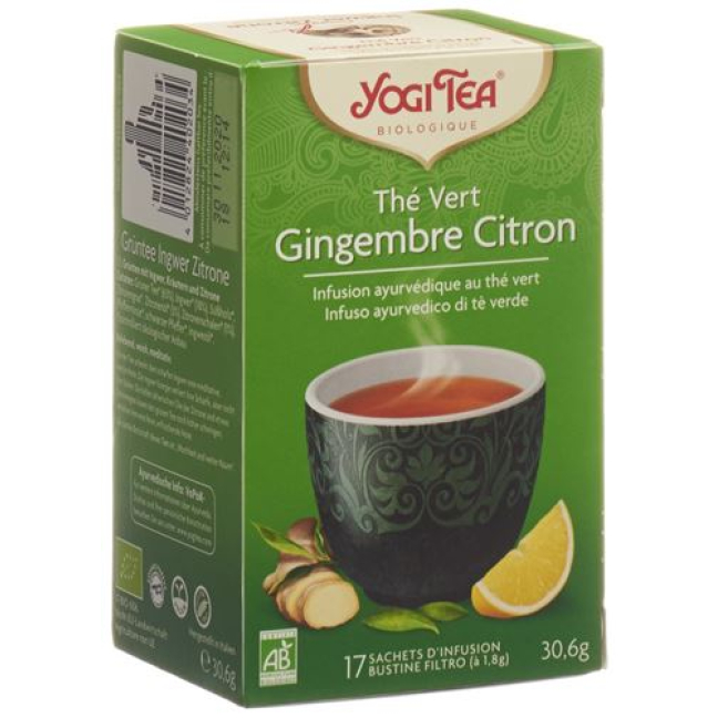 Jogi arbata Žalioji arbata Imbieras Citrina 17 Btl 1,8 g
