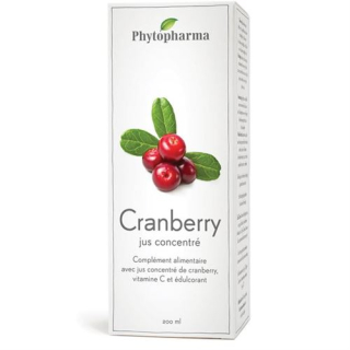 ភេសជ្ជៈ Phytopharma Cranberry ផ្តោតអារម្មណ៍ 200 មីលីលីត្រ