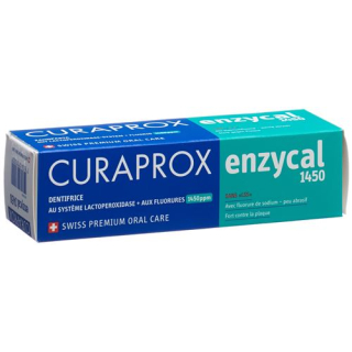 Curaprox Enzycal 1450 tandkräm tyska / franska / engelska 75 ml