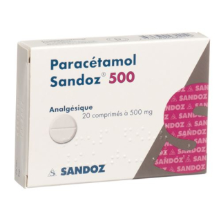 Paracetamol Sandoz Tabl 500 mg 20 unid.