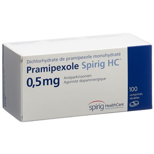 Pramipexole Spirig HC tabletləri 0,5 mq 100 ədəd