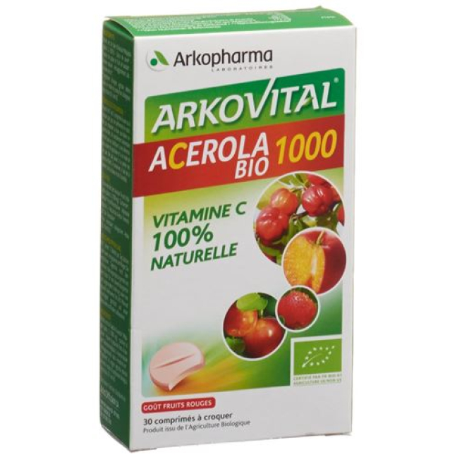Acerola Bio 1000 30 comprimidos mastigáveis