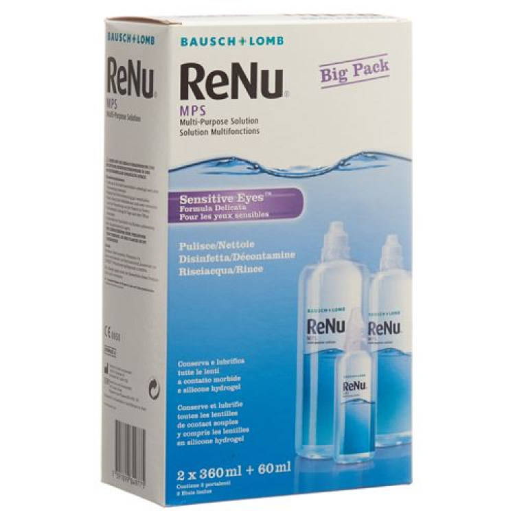 Bausch Lomb Renu MPS Голяма кутия 2 x 360 мл