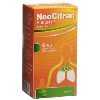 NeoCitran cough suppressant syrup 15 mg/10ml glass bottle 200 ml
