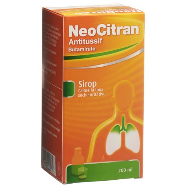 NeoCitran xarope antitussígeno 15 mg / 10 ml 200 ml Glasfl