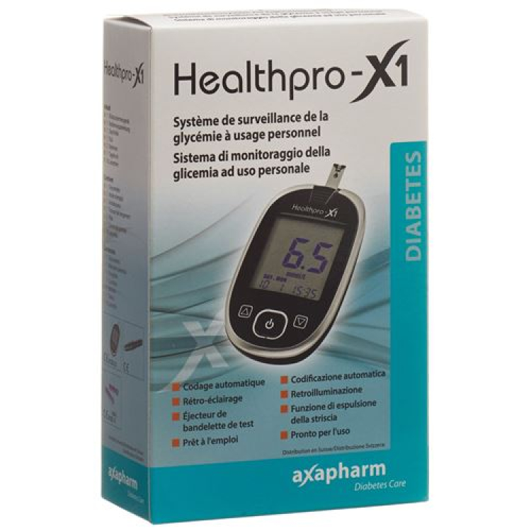 מד סוכר בדם Healthpro-X1 Axapharm