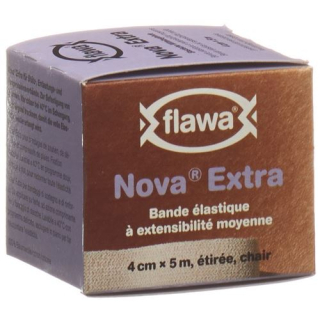 FLAWA NOVA EXTRA ცენტრალური გასაჭიმი ბინტი 4სმx5მ რუჯისფერი