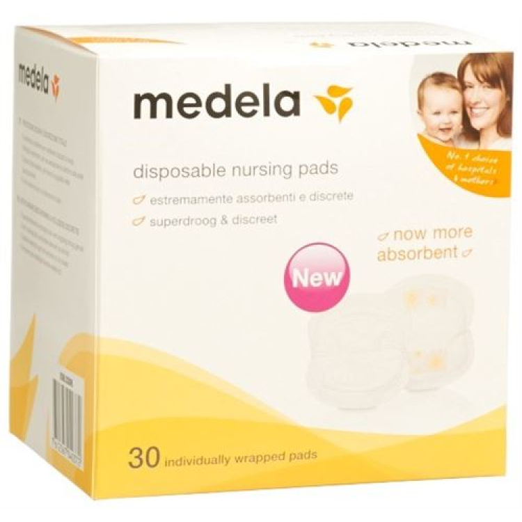 Medela wegwerp zoogcompressen per stuk verpakt 60 stuks