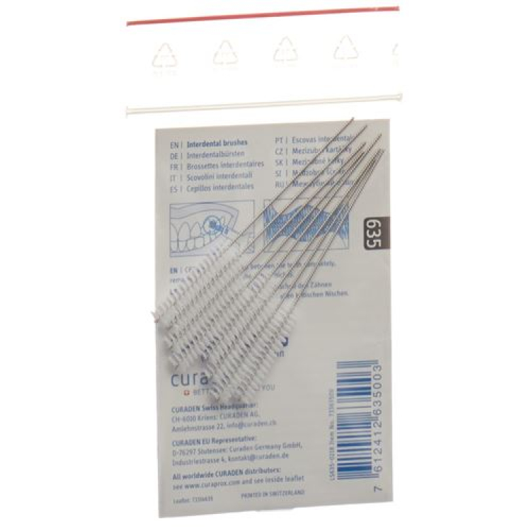 Curaprox LS 635 brush cepillos interdentales medianos 8uds