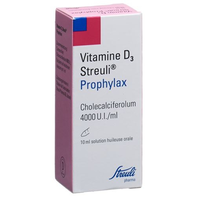 Vitamine D3 Streuli 4000 UI/ml solution buvable 10 ml Prophylax