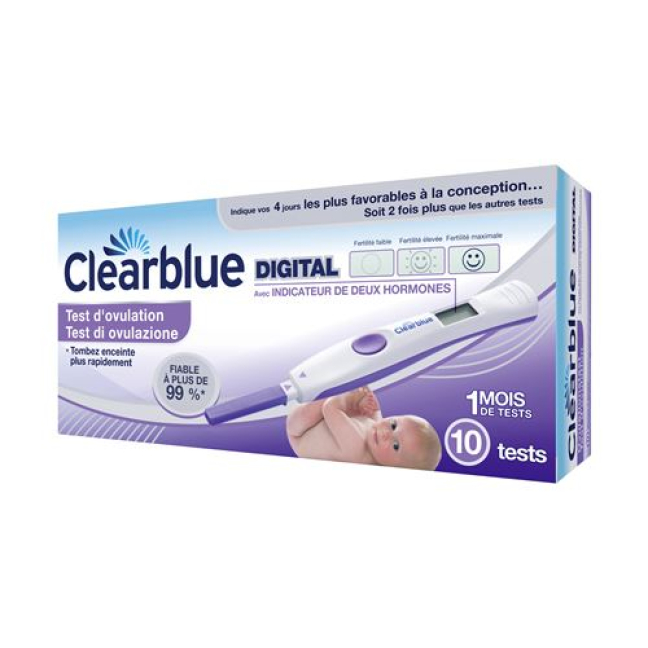ការបញ្ចេញពងអូវុលឌីជីថល Clearblue 10 ភី
