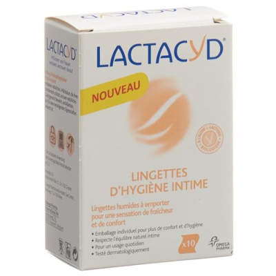 מגבונים אינטימיים lactacyd עטופים בנפרד 10 יחידות