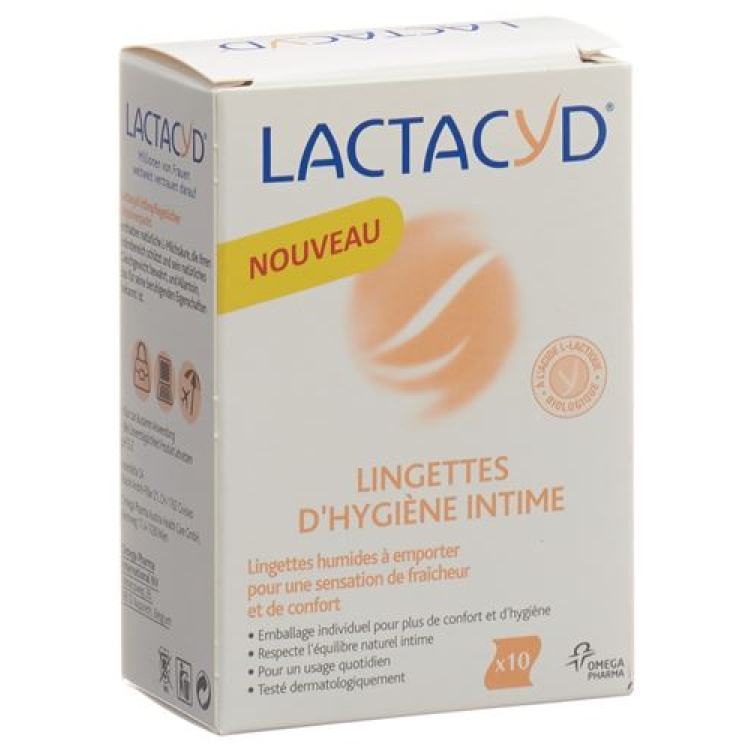 מגבונים אינטימיים lactacyd עטופים בנפרד 10 יחידות