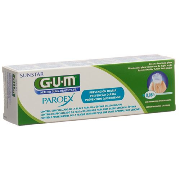 Зубная паста GUM SUNSTAR Paroex с хлоргексидином 0,06% до 75 мл