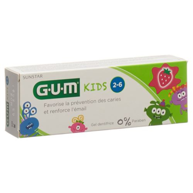 GUM SUNSTAR детская зубная паста клубника 50мл