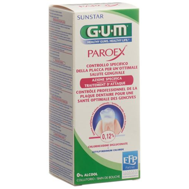 GUM SUNSTAR Paroex вода за уста 0,12% хлорхексидин 300 ml